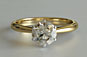 Diamond Solitaire Engagement Ring Six Claw Brilliant Cut Yellow Gold