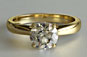 Round Brilliant Solitaire, Diamond Engagement Solitaire, Yellow 18kt Gold