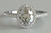 Oval Diamond Solitaire Engagement Ring Microset Halo