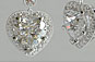 Vintage Style Heart Cut Diamond Pendant Earrings