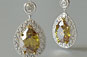 Pear Cut Fancy Yellow Diamond Halo Earrings