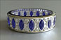 Sapphire Marquise and Round Cut Vintage Style Diamond Band