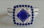 Princess Cut Sapphire Art Deco Ring and Eternity Ring
