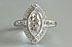 Marquise Baguette Diamond Art Deco Ring