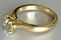 Brilliant Cut Diamond Solitaire Crossover Yellow 18kt Gold