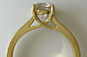 Brilliant Cut Diamond Solitaire Crossover Yellow 18kt Gold