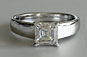 Asscher Diamond Solitaire Engagement Ring
