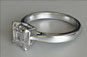 Delicate Asscher Diamond Solitaire Engagement Ring