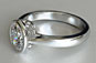 Oval Diamond Solitaire Engagement Ring Rub Over