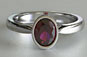 Oval Cut Ruby Solitaire Engagement Ring White Gold Rubover