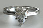 Pear Diamond Solitaire Engagement Ring Knife Edge