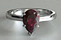Ruby Pear Cut Solitaire Engagement Ring Knife Edge Shank