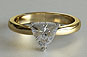 Yellow Gold Trillion Diamond Solitaire Engagement Ring