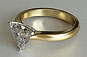 Yellow Gold Trillion Diamond Solitaire Engagement Ring