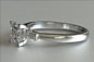3-Stone Princess Cut Diamond Engagement Ring - Baguette Sides