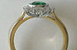 Princess Kate Style Oval Cut Emerald Engagement Ring Yellow Gold