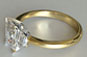 Radiant Diamond Three Stone Engagement Ring Yellow Gold