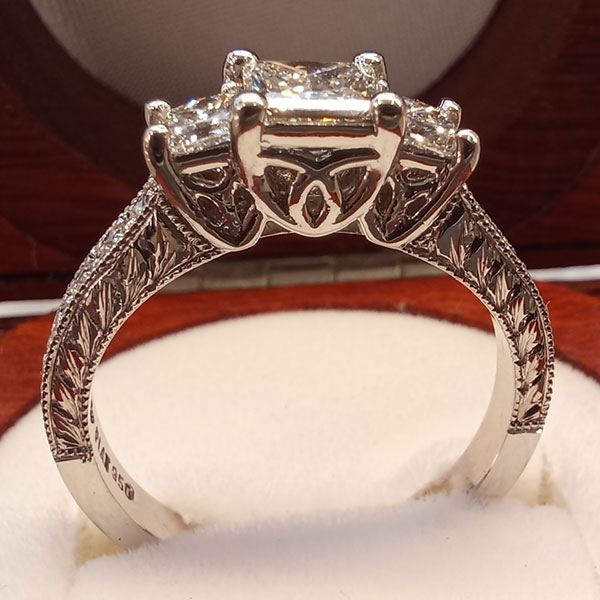 custom three stone diamond ring nz