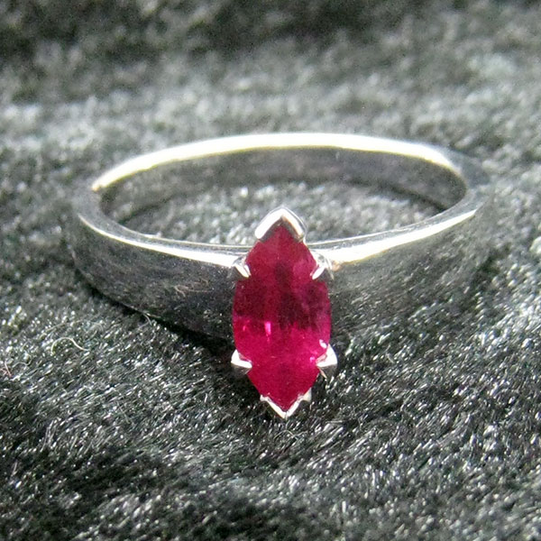 marquise ruby white gold ring new zealand