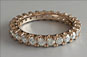 Custom Design Round Cut Diamond Rose Gold Eternity Ring