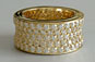 5ctw Diamond Pave Wedding Band in Yellow Gold